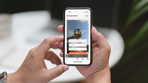 Shooter booking session online with Range Reserve.