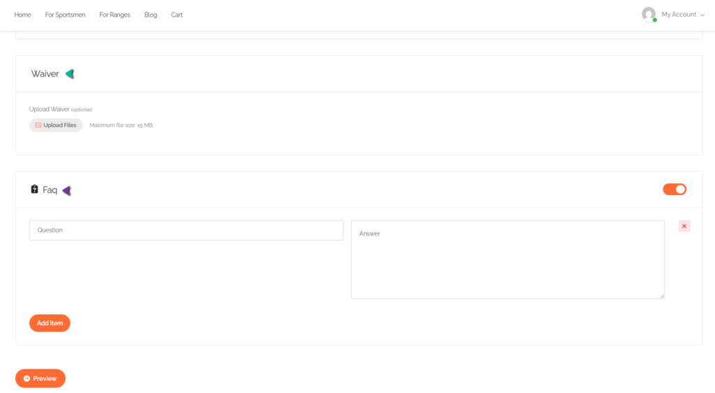 Range Reserve Waiver module.